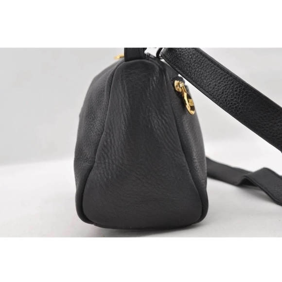 Auth Gianni Versace black leather crossbody/shoulder - Picture 4 of 10